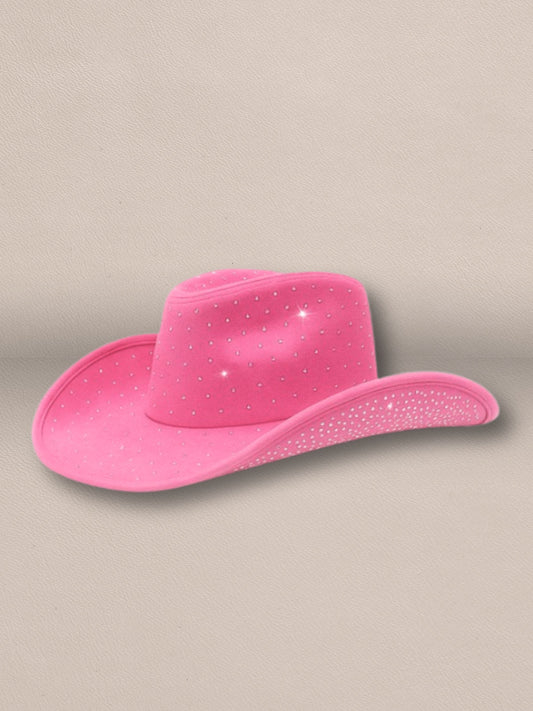 Suede Cowboy Hat with Crystals
