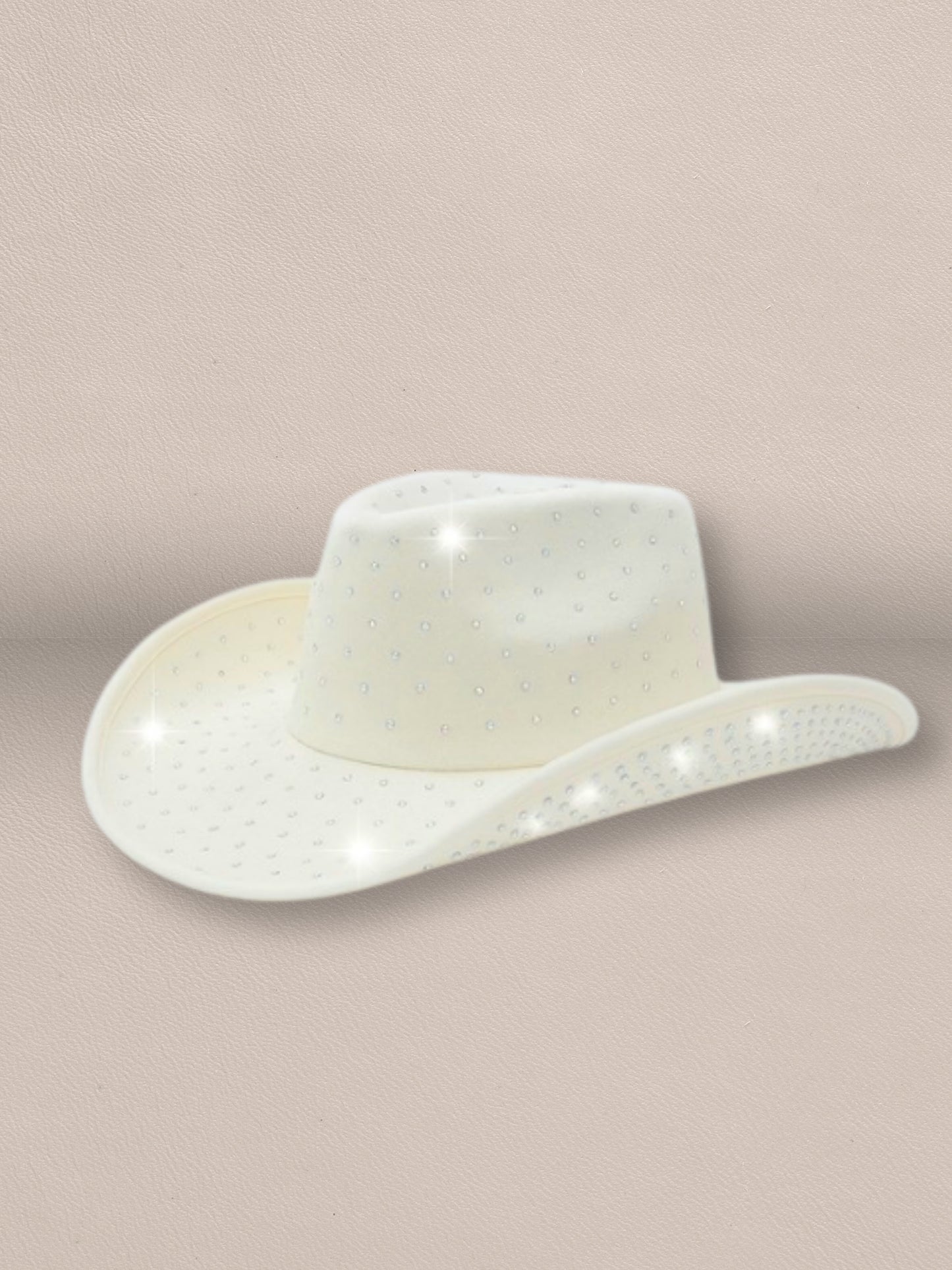 Suede Cowboy Hat with Crystals
