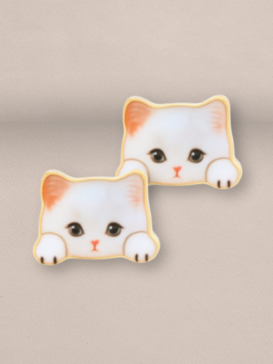 Cute Cat Stud Earrings