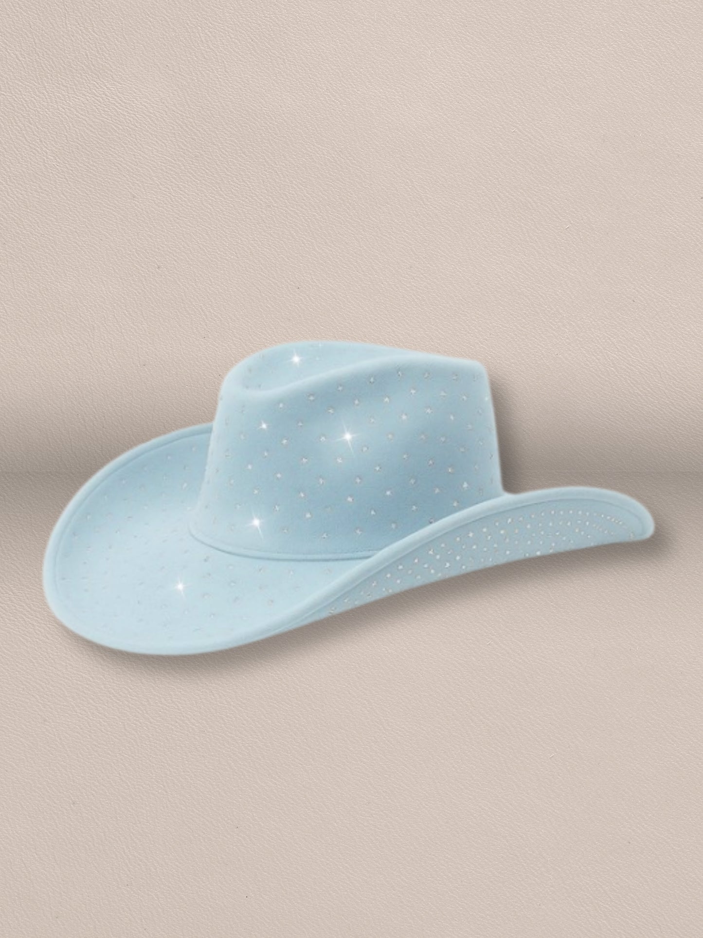 Suede Cowboy Hat with Crystals