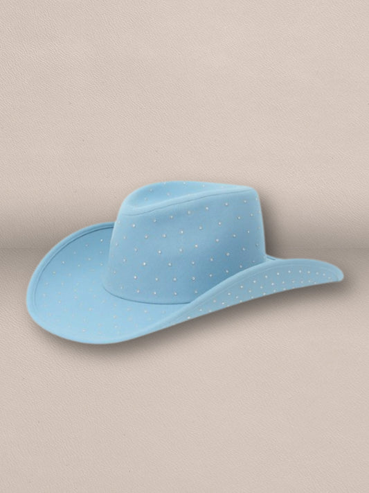 Rhinestone Denim Cowboy Hat