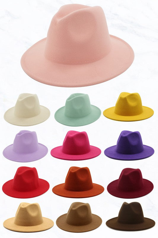 Retro Flat Fedora Hat