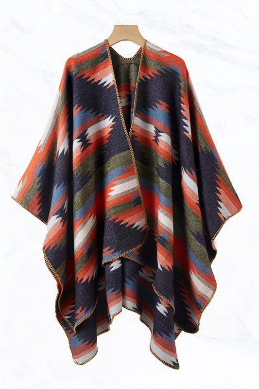 Navajo Pattern Winter Cape