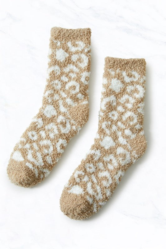 Cozy Animal Print Socks Set - 12 Pairs - Adult