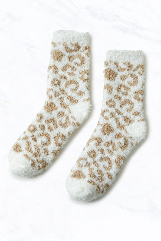 Cozy Animal Print Socks Set - 12 Pairs - Adult