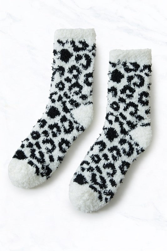 Cozy Animal Print Socks Set - 12 Pairs - Adult