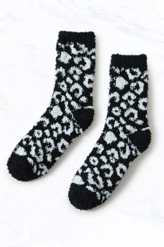 Cozy Animal Print Socks Set - 12 Pairs - Adult