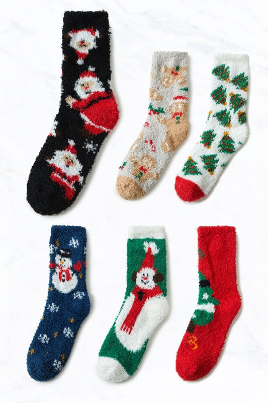 Festive Christmas Socks Set - 12 Pairs ' Adults '