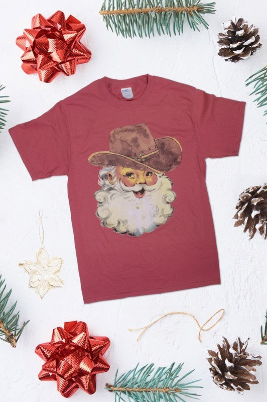 "Festive Christmas T-Shirts 🎄 | Fun Holiday Designs: Cows, Trees, & Santa Cowboy 🎅 | Sizes S-2XL"