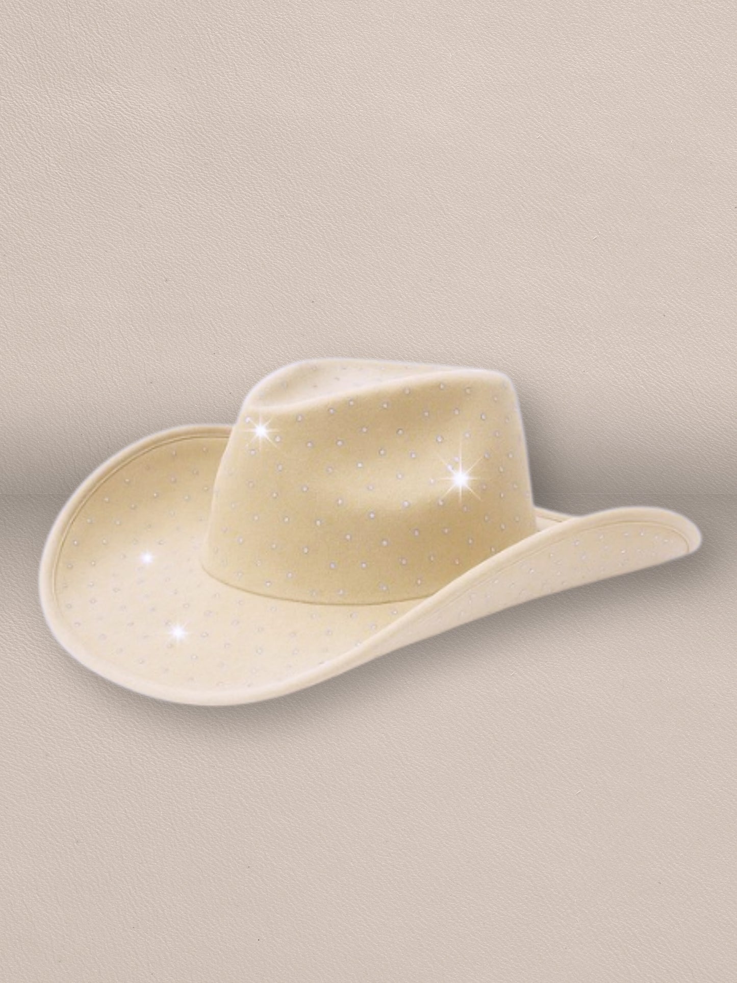 Suede Cowboy Hat with Crystals
